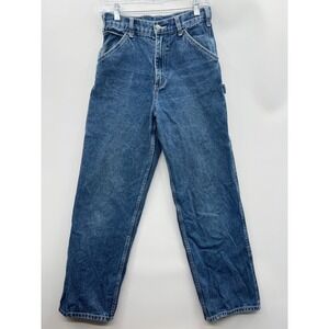 J.Galt Women's Carpenter Denim Jeans Blue‎ Utility Straight Leg Size S 26x28 Y2K